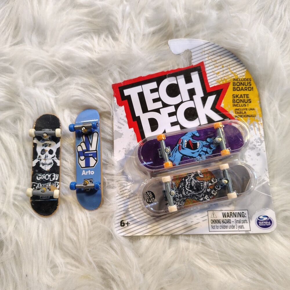 RARE 🔥Tech Deck Santa Cruz Screaming Hand + Geoff Rowley & Arto/TB1